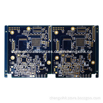 8-layer Rigid-flex PCB with Blue Solder Mask and Impendence Controlled, 1.6mm Thickness